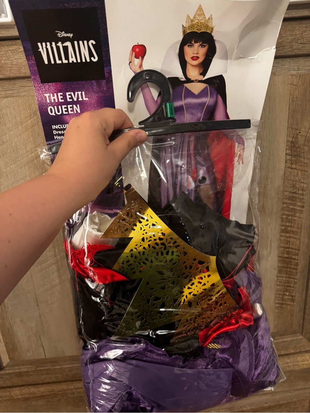 Disney Villians The Evil Queen women’s Costume - Purple/Black/Gold Sz. Large